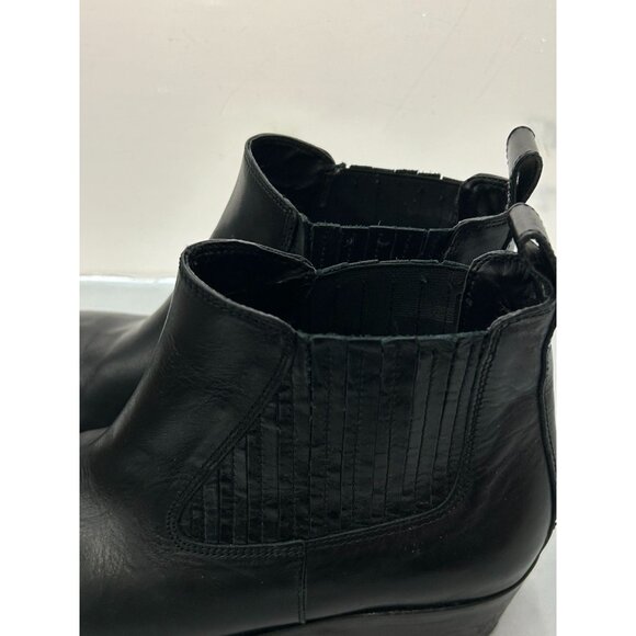 LAVORAZIONE ARTIGIANA Womens Black Leather Chelsea Boots Size 9 Made In Italy - Picture 12 of 12